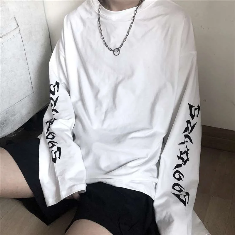 

tshirt streetwear hip hop t-shirts of the women of the casual men t long-sleeve shirt let loose tshirt