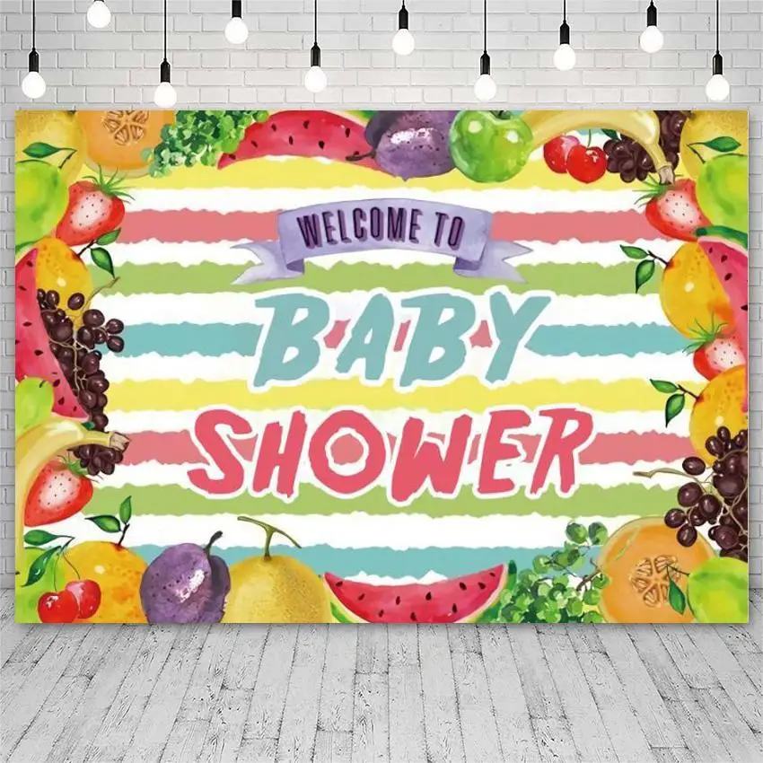 

Watermelon Banana Orange Baby Shower Fruit Photography Background Customized Photographic Backdrops For Photo Studio Props Vinyl