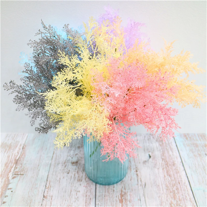 Красочные искусственные сосновые ветви растения цветы Рождественская елка