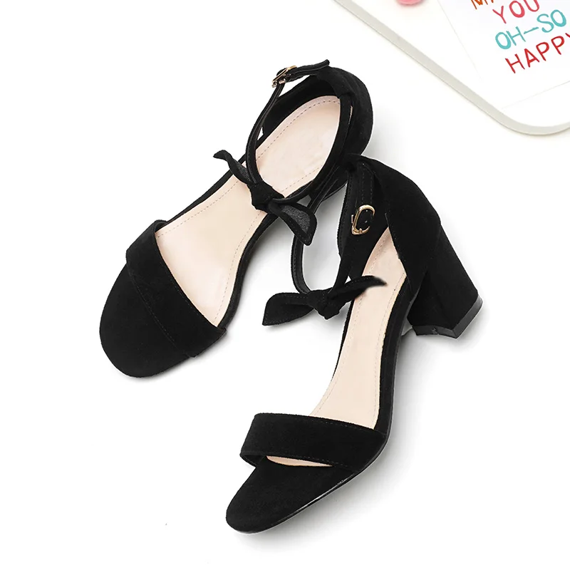 

Новинка, женская обувь, сандалии, женская летняя обувь в сказочном стиле с бантом на толстом каблуке, модная офисная универсальная обувь на ...