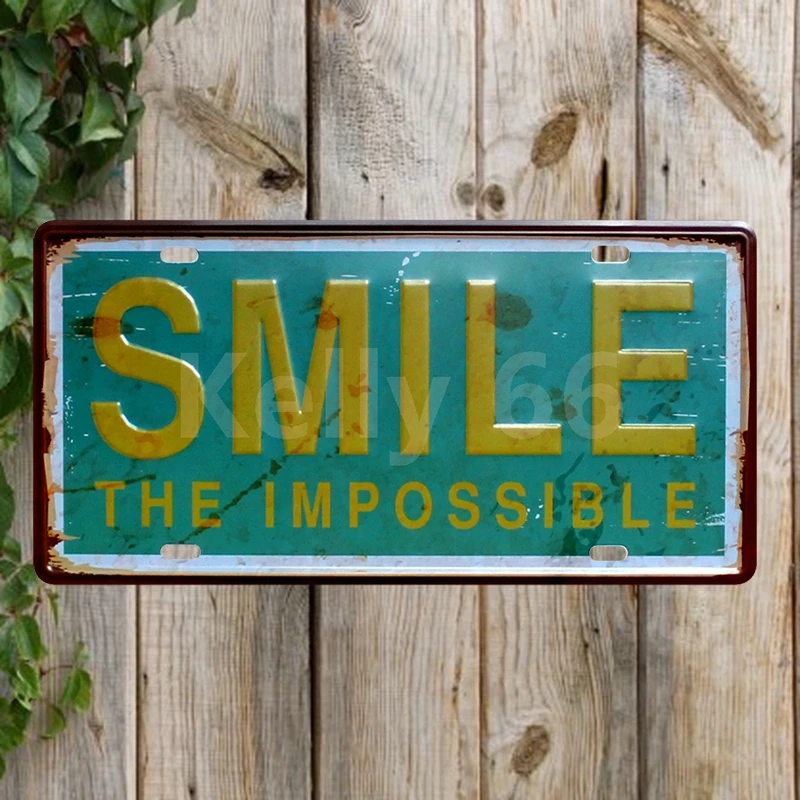 

[ Kelly66 ] No Smoking Give Like You Have Plenty Smile Metal Sign Tin Poster Home Decor Bar Wall Art Painting 15*30 CM Size CP-2