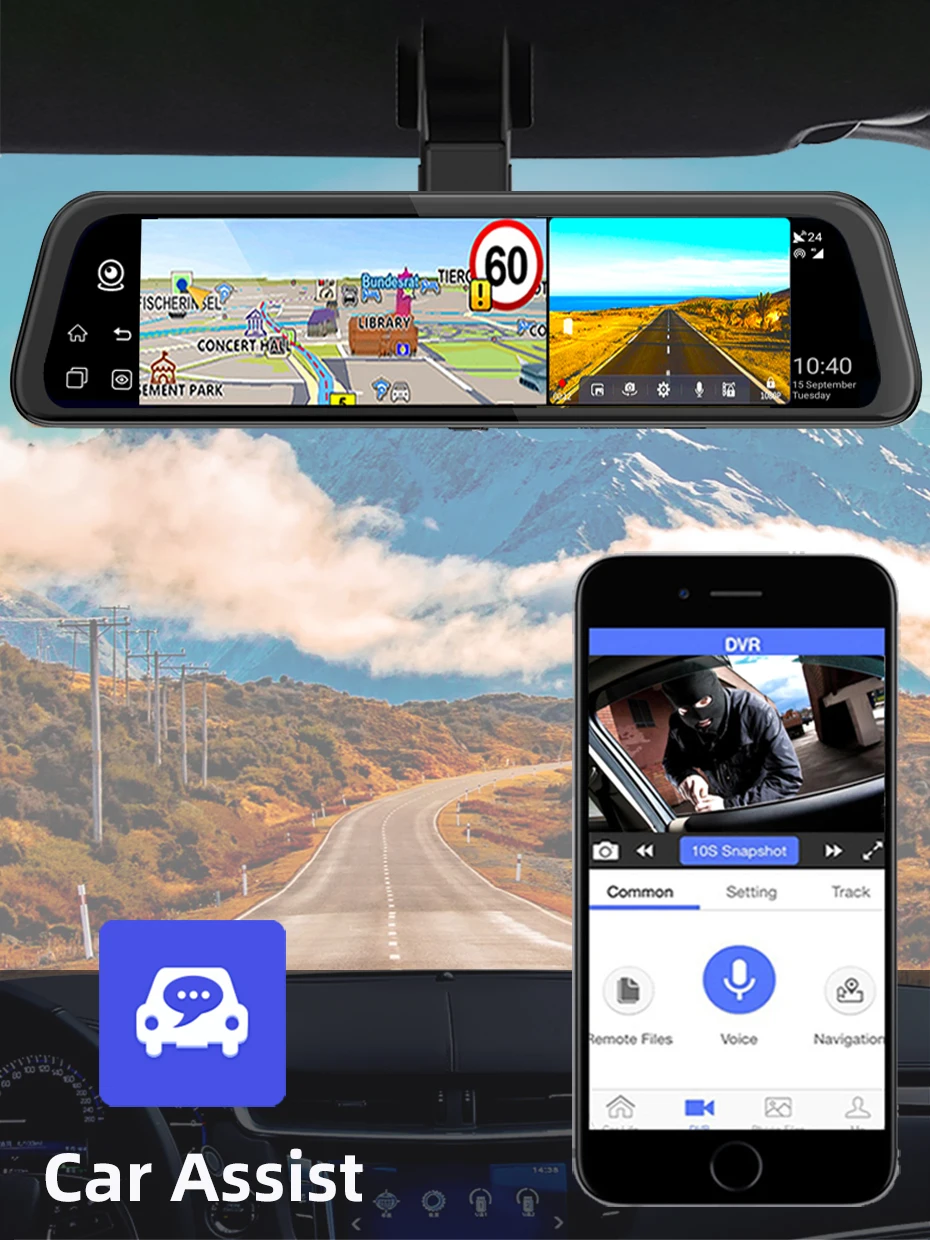 Bluavido 8 в 1 Автомобильная камера зеркале заднего вида 4G Android навигации ADAS Dash Cam 1080P Wi
