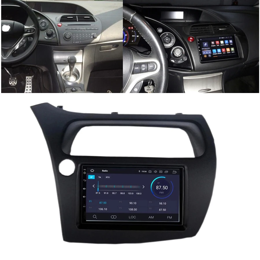Автомагнитола на Android 10 для Honda CIVIC 2006 хэтчбек стерео GPS навигация 64 Гб ПЗУ Wi-Fi OBD DVR