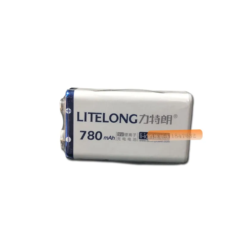 Литий ионные перезаряжаемые аккумуляторные батареи LITELONG 780 мАч 9 В 1