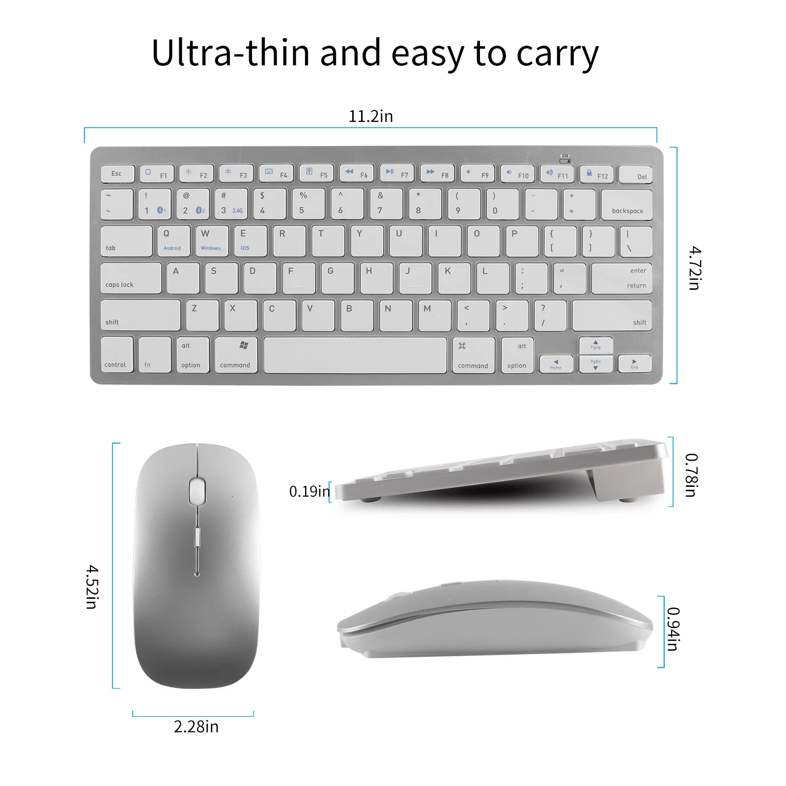 

Gaming Portable 2.4G Bluetooth 78Keys Ergonomic Keyboard With 1600DPI Optical Mouse Combo For Computer Laptop