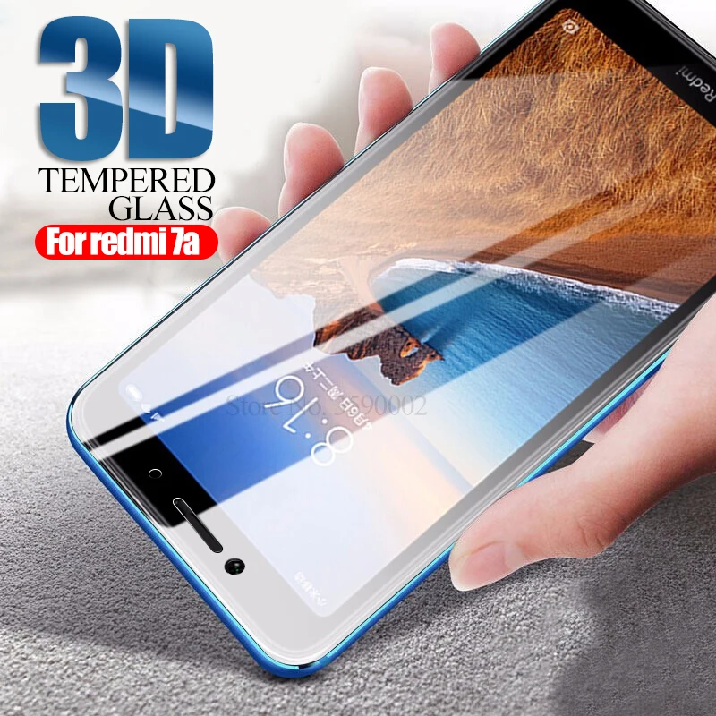 Защитное стекло закаленное 3D для xiaomi redmi 7A note 7|Защитные стёкла и плёнки телефонов|