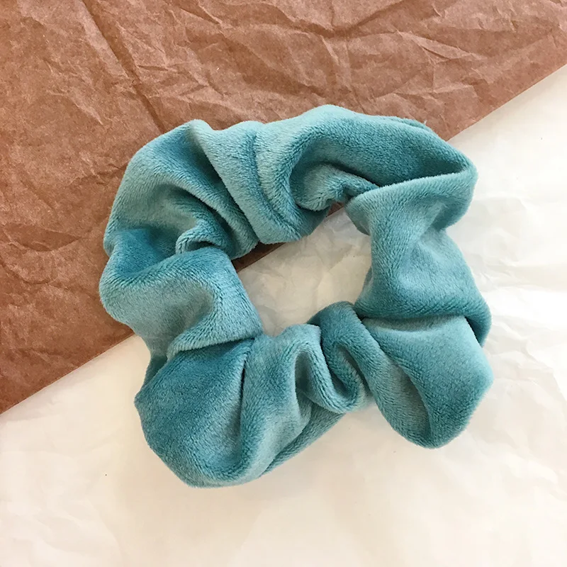 Однотонные плотные бархатные резинки для волос эластичные держатель конского