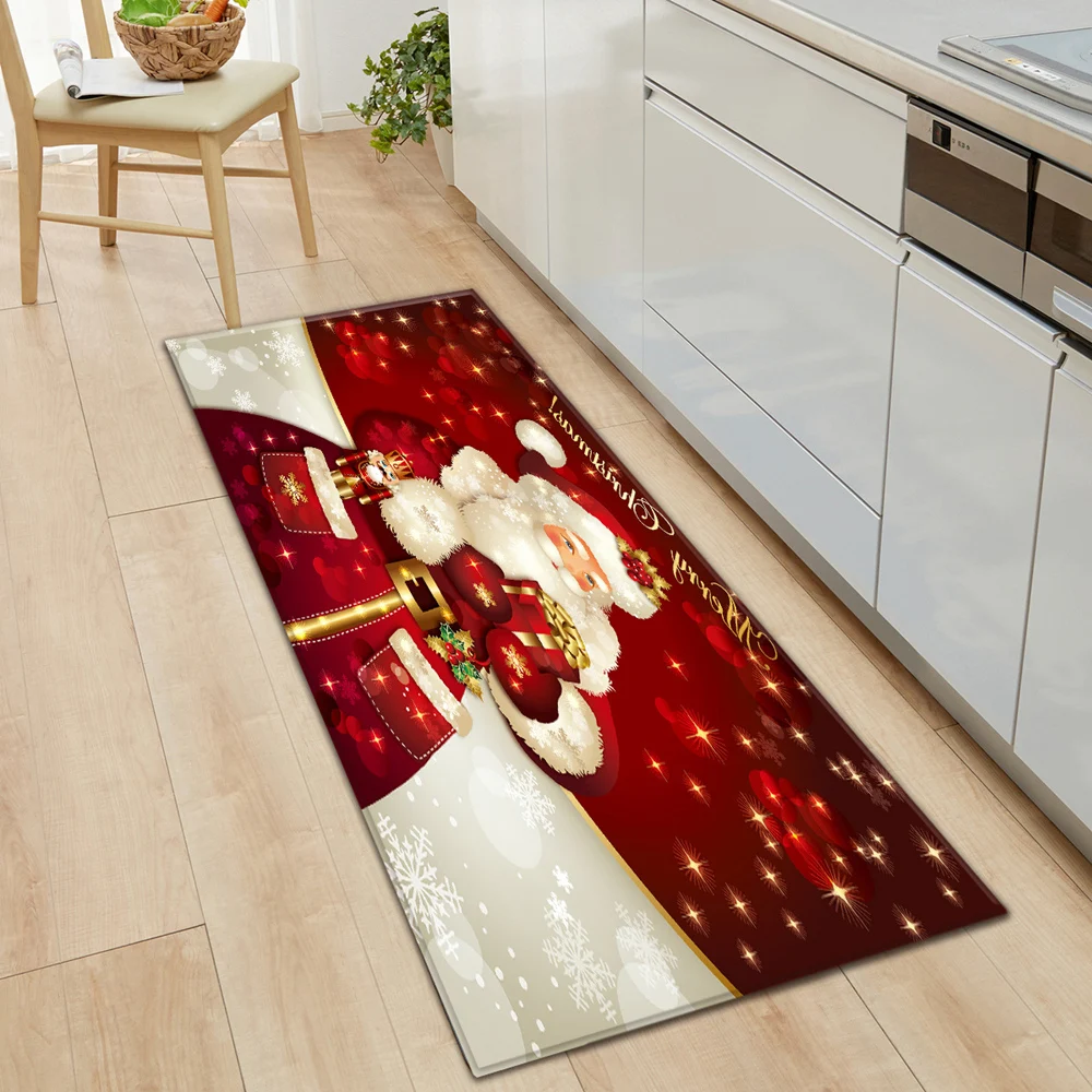 Рождественский кухонный коврик ковер для гостиной с принтом входной двери