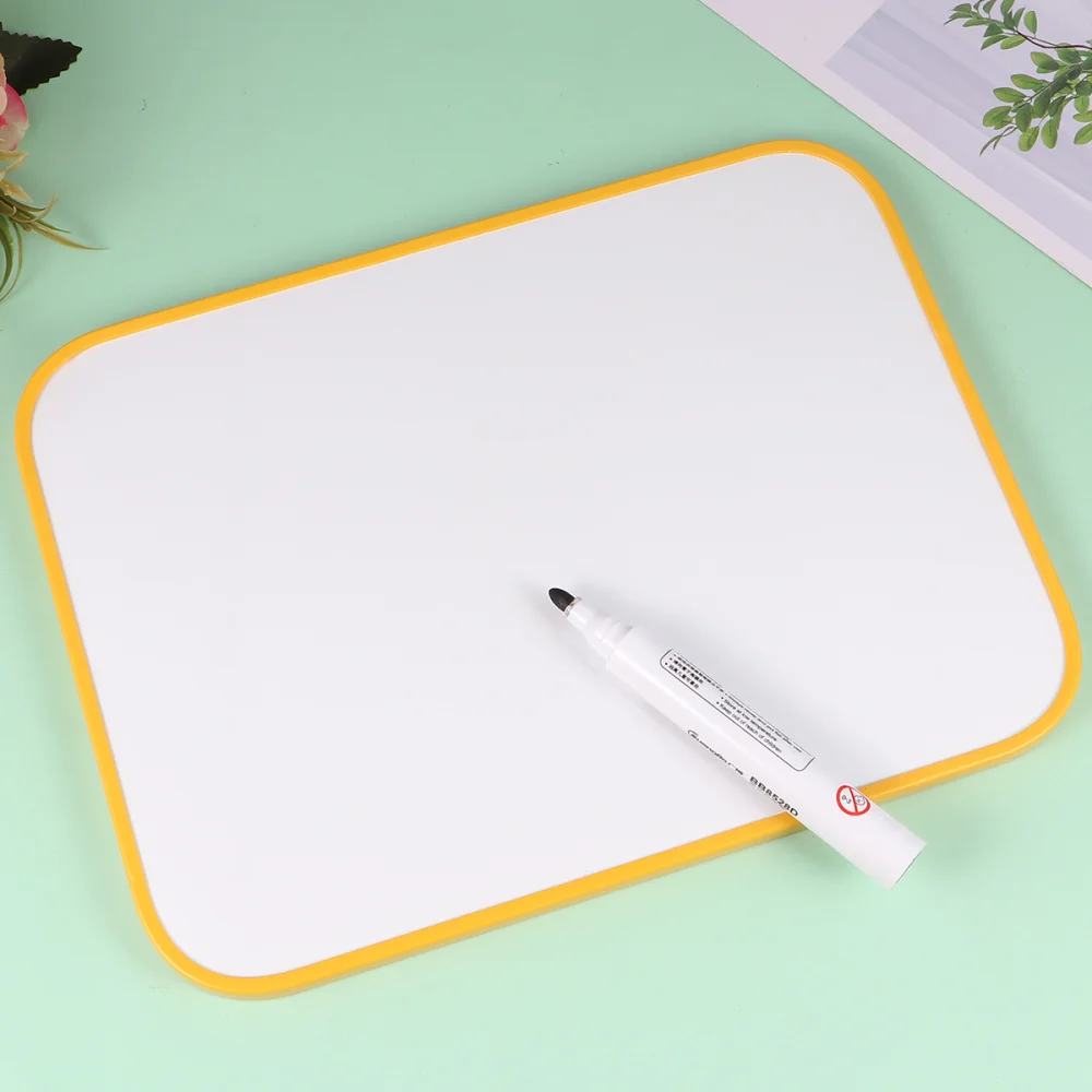 

1PC Edge Magnetic Whiteboard Hanging White Board Message Board Creative Writing Board for Home School Office (21x28cm
