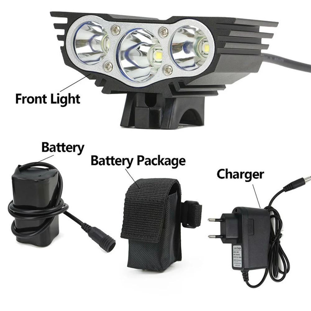 Водонепроницаемый светодиодный фонарик TSLEEN для велосипеда 3 * XM L T6 Cree