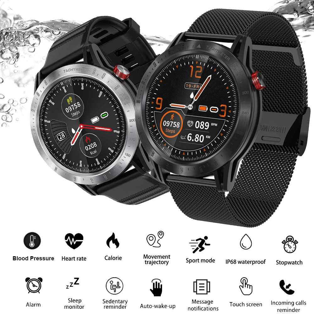 Фитнес трекер Смарт часы полный сенсорный экран несколько циферблатов