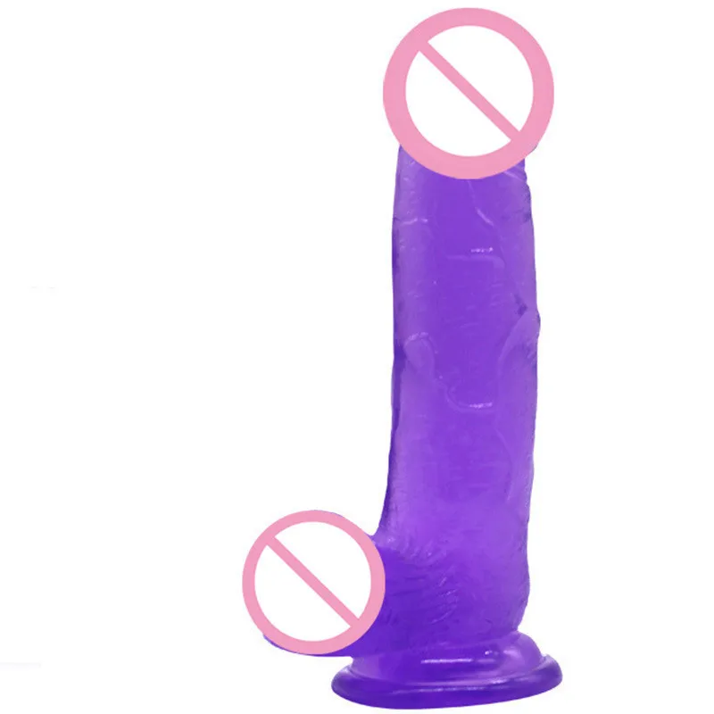 Мягкие большие женские фаллоимитаторы Кристалл реалистичный анальный