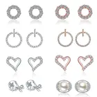 Лидер продаж, персонализированные серьги из стерлингового серебра с любовью и цирконием, женская модель, подходит для подарка на День святого Валентина