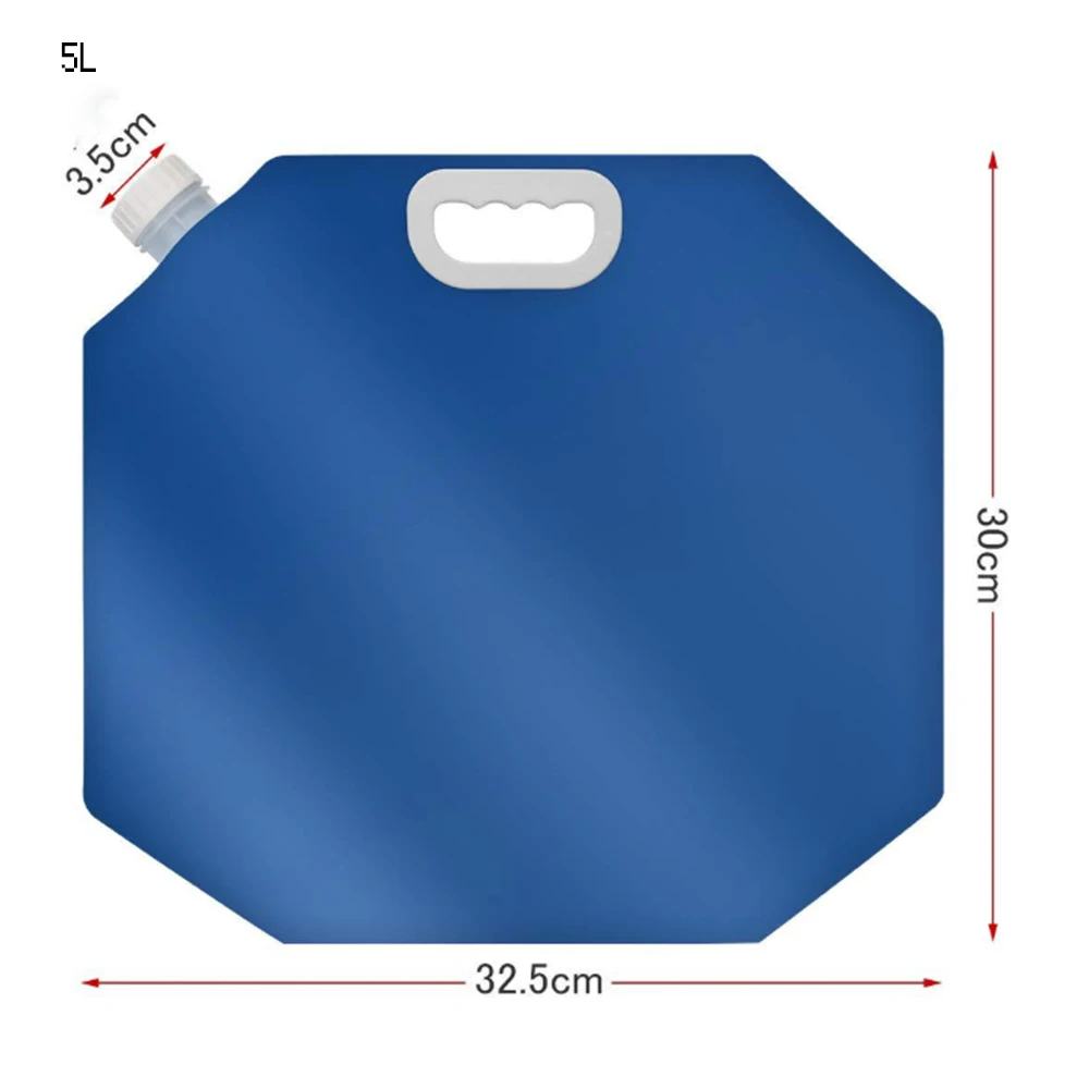 

5L / 10L portable folding water storage lifting bag camping hiking camping survival barbecue Blue and White Colors optional