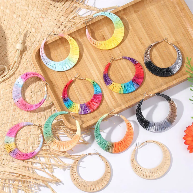 YAOLOGE многоцветные ручной работы плетение из ротанга Лафит геометрические