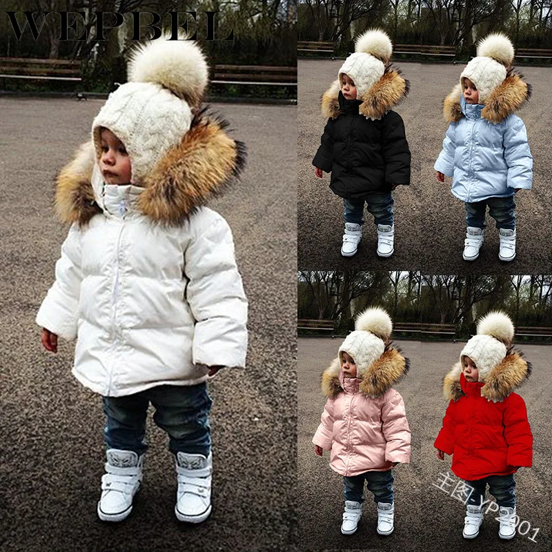 WEPBEL/детская утепленная хлопковая куртка с капюшоном зимние пальто подкладкой из