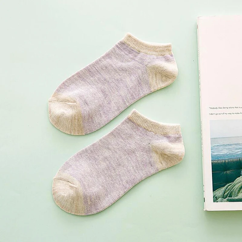 5 пар носков в стиле пэчворк женские носки-лодочки невидимые хлопковые носки для