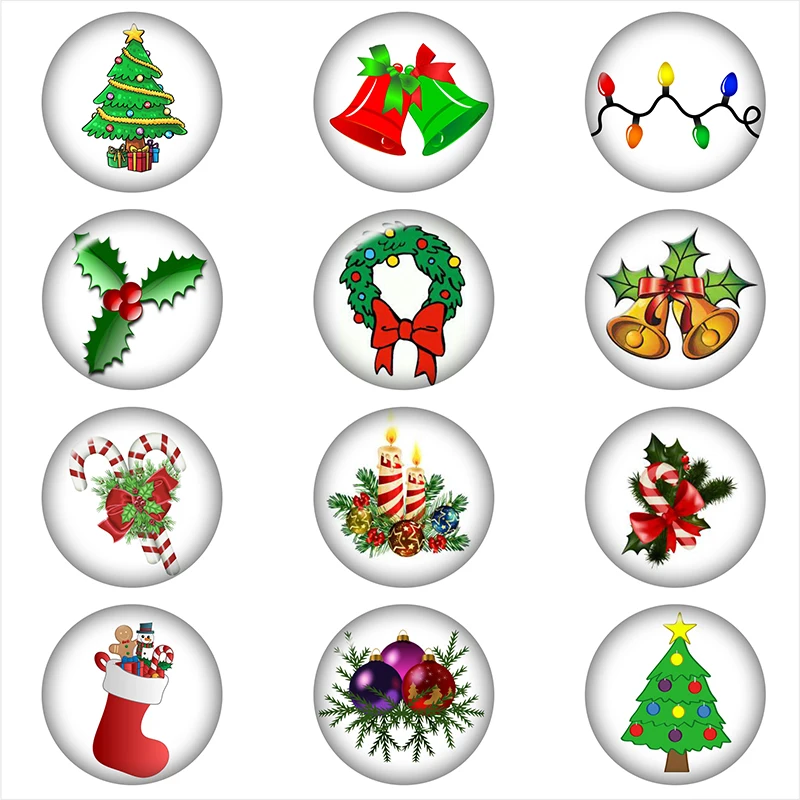 Смешанные Имбирные кнопки ювелирные изделия праздничная Рождественская елка