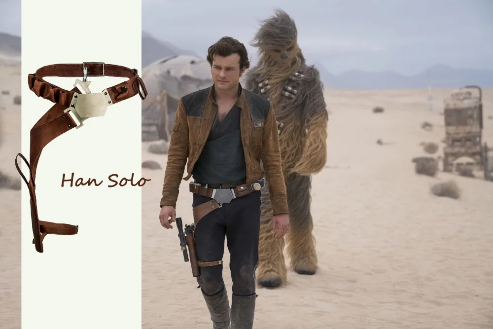 XCOSER, брендовый костюм для вечеринки на Хэллоуин, обновленное видение, Han Solo, пояс с кобурой для пистолета, реквизит для косплея из фильма