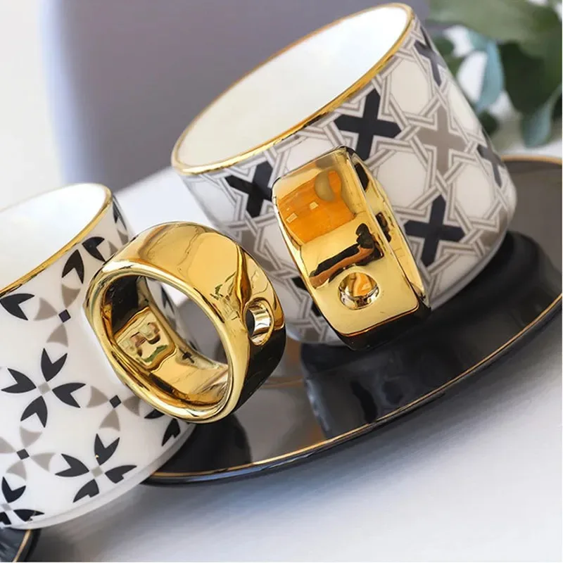 150 мл кофейная чашка с геометрическим рисунком в скандинавском стиле и блюдце