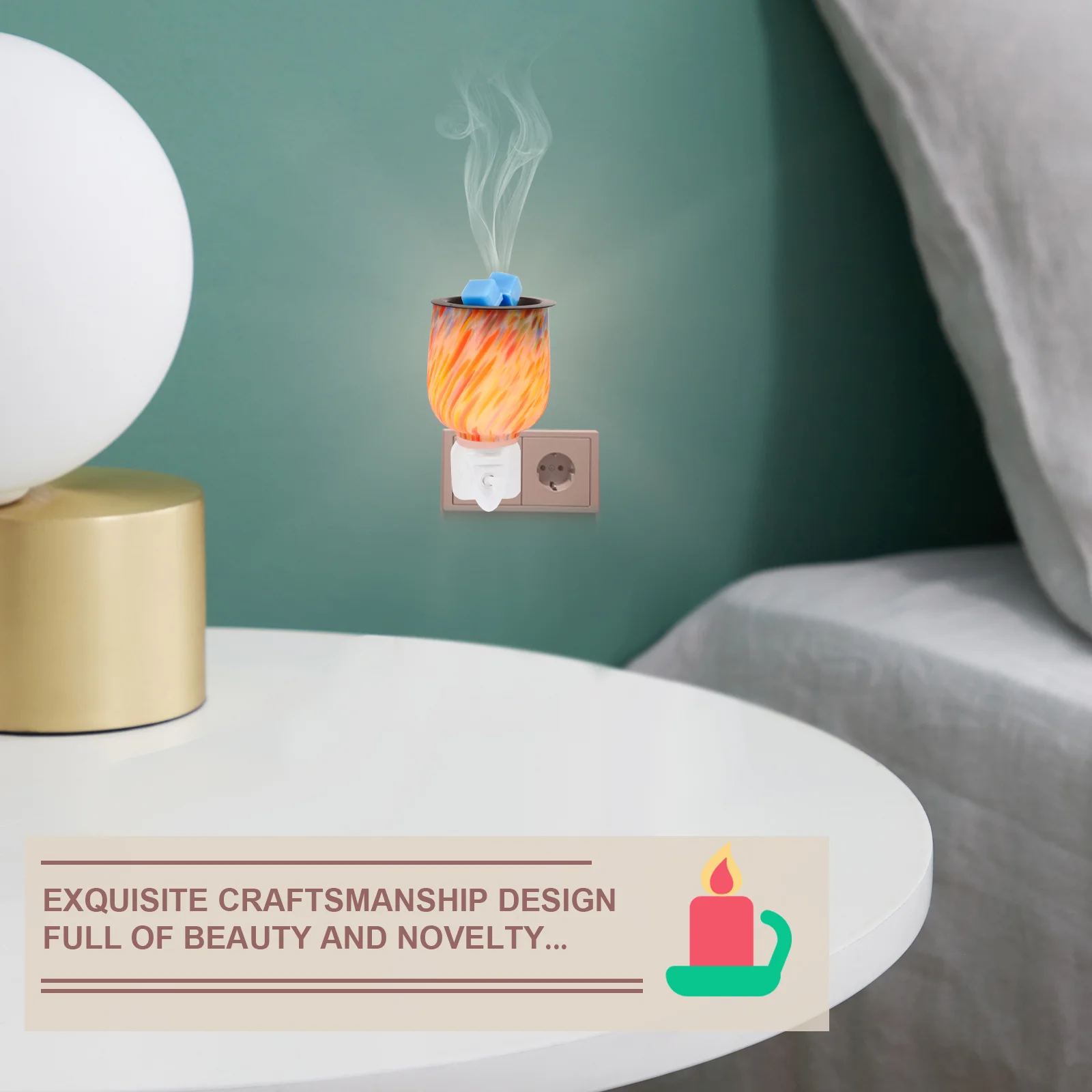 

Лампа для благовоний с расплавленным воском, домашний ночсветильник для украшения дома и офиса, 1 шт.