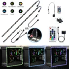 Светодиодная лента RGB 4pin для ПК, компьютера, чехла, светильник ской платы, контрольной панели (+ 12 В, G,R,B) sataMolex, 12 В