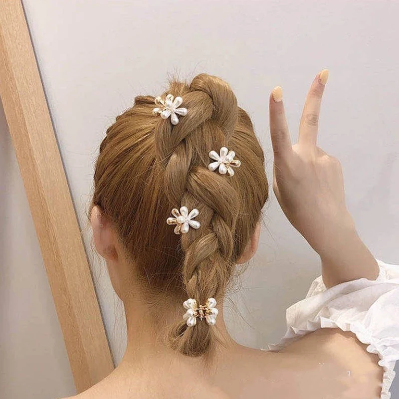 

Korean Individuality Fashion Sweet Five-Petal Flower Clip Wild Temperament Trend Hair Accessories for Girls