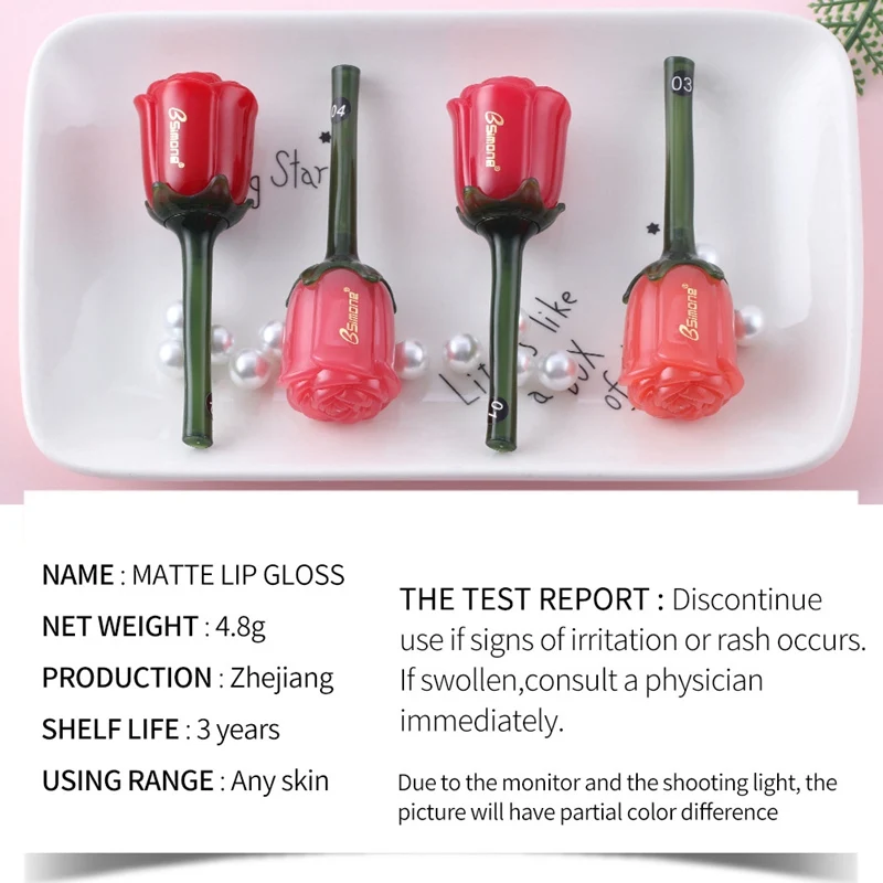 Rose Type Matte Lip Glaze Moisturizing Lasting Waterproof Non-stick Cup Velvet Gloss Balm MKXJ | Красота и здоровье