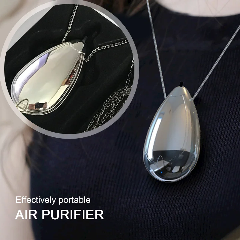 

Portable Air Purifier Necklace Mini Wearable Air Freshner Personal Hanging Negative Ion For Adults Kids Fashionable Rechargeable