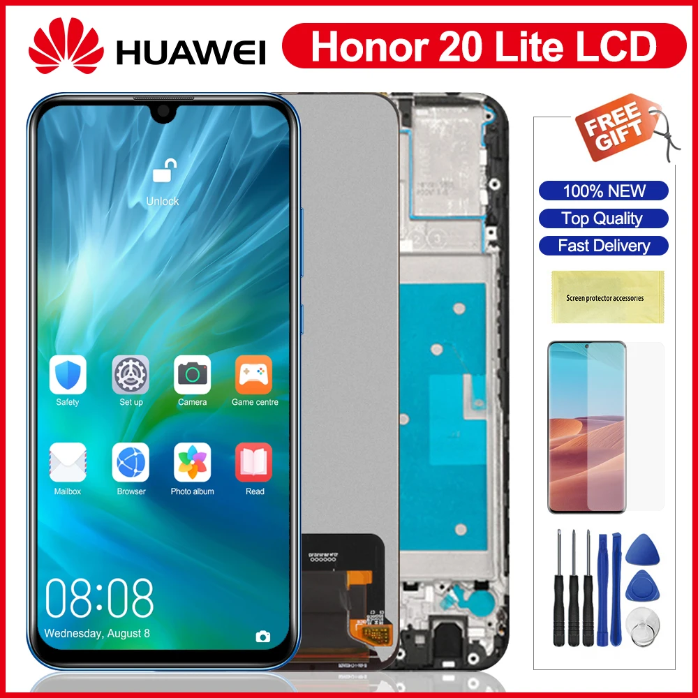 

ЖК-дисплей для Huawei Honor 20 Lite, ЖК-дисплей с сенсорным экраном и дигитайзером в сборе для Honor 10i/20i, запчасти для ремонта ЖК-экрана