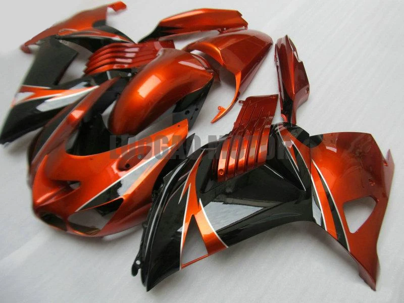 

Injection fairings kit for Orange Black Kawasaki Ninja ZX 14 07 08 09 10 ZZ-R1400 2006 2007 2008 ZX14R 2009 2010 2011Bodywork