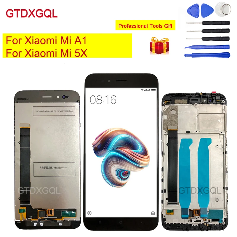 

ЖК-дисплей 5,5 дюйма для Xiaomi Mi A1 Mi 5x MDG2 MDI2, сенсорный экран с дигитайзером в сборе, датчик для ЖК-дисплеев MiA1 5X