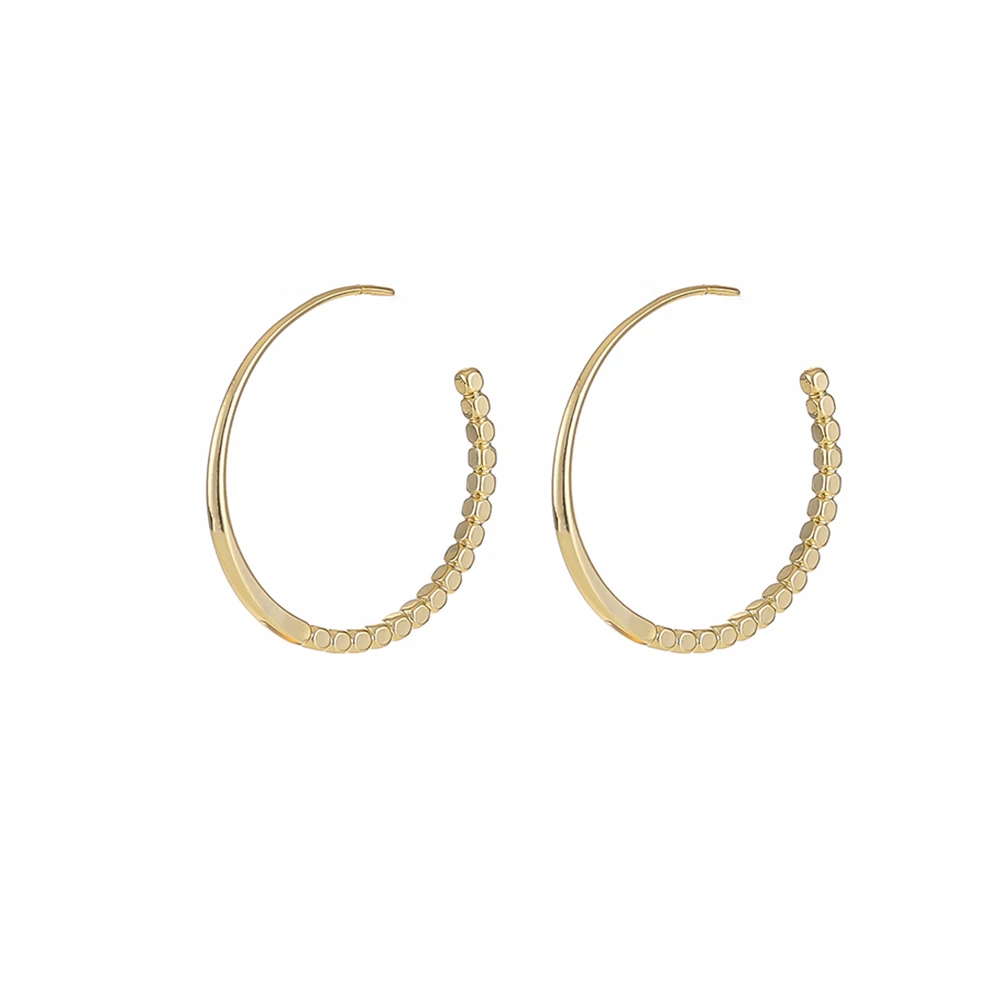 Золотые крупные Винтажные серьги-кольца дизайнерские роскошные дешевые плоские