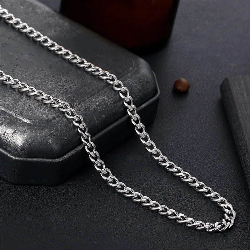 

7MM Hip Hop Fashion Men Necklace Stainless Steel Thick Chain Luxury High Quality Couple Male and Women Casual Gift Jewelry