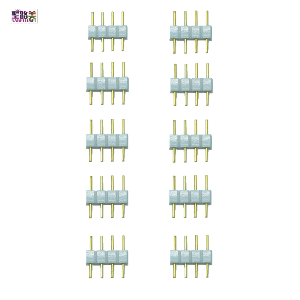 10 шт./лот светодиоидный коннектор адаптер 4Pin черный/белый RGB/5Pin черный RGBW Комплект
