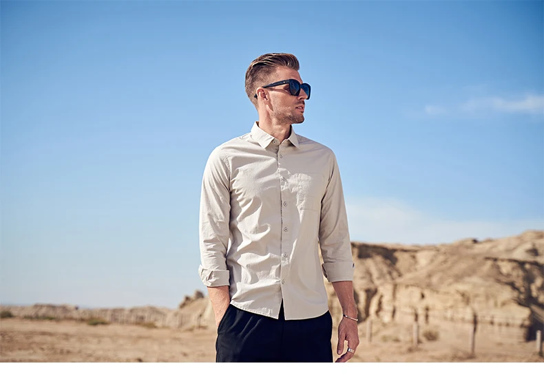 Enjeolon, Осень-зима, мужские повседневные рубашки, Camisa Masculina, длинный рукав, отложной воротник, рубашка, модная одежда, CX2541-1