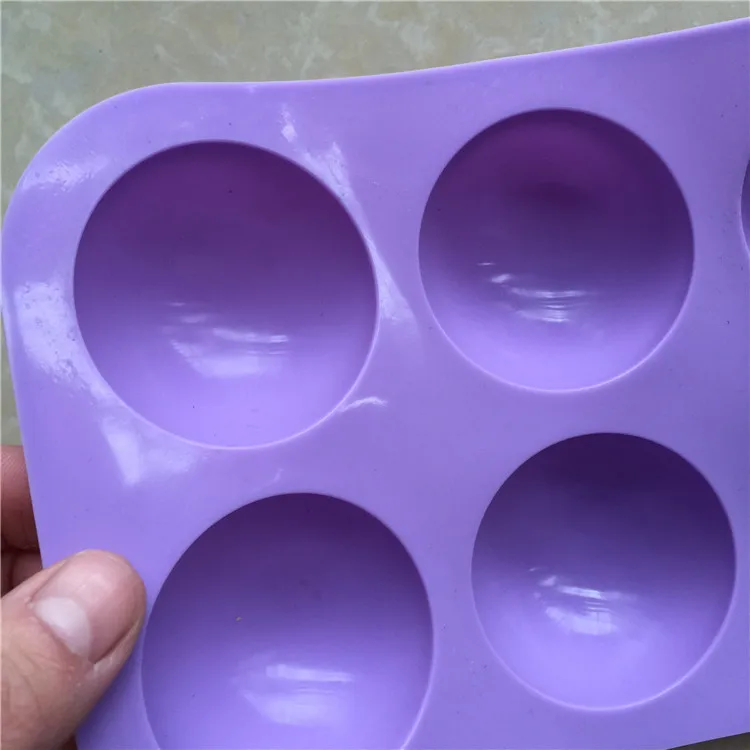 

1 Pc Hot Sale DIY 6 Grids Companies Small Semicircle Silica Gel Cake Mould Jelly Mold Scented Candle Plaster Mold Eat Ice