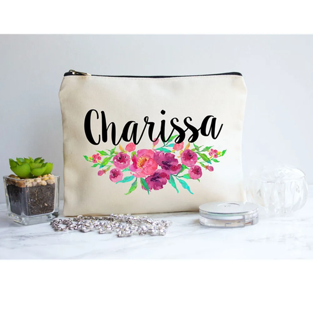 Новая косметичка подарок цветочное предложение подружки невесты на заказ