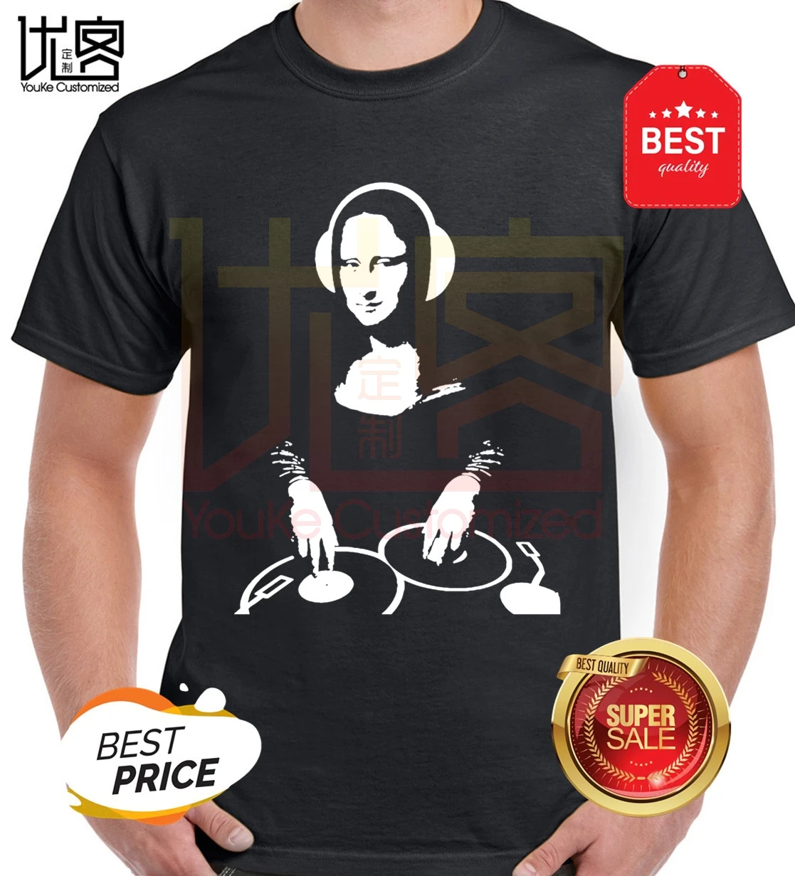Футболка Dj Mona Lisa новейшая простая футболка для подростков Классическая