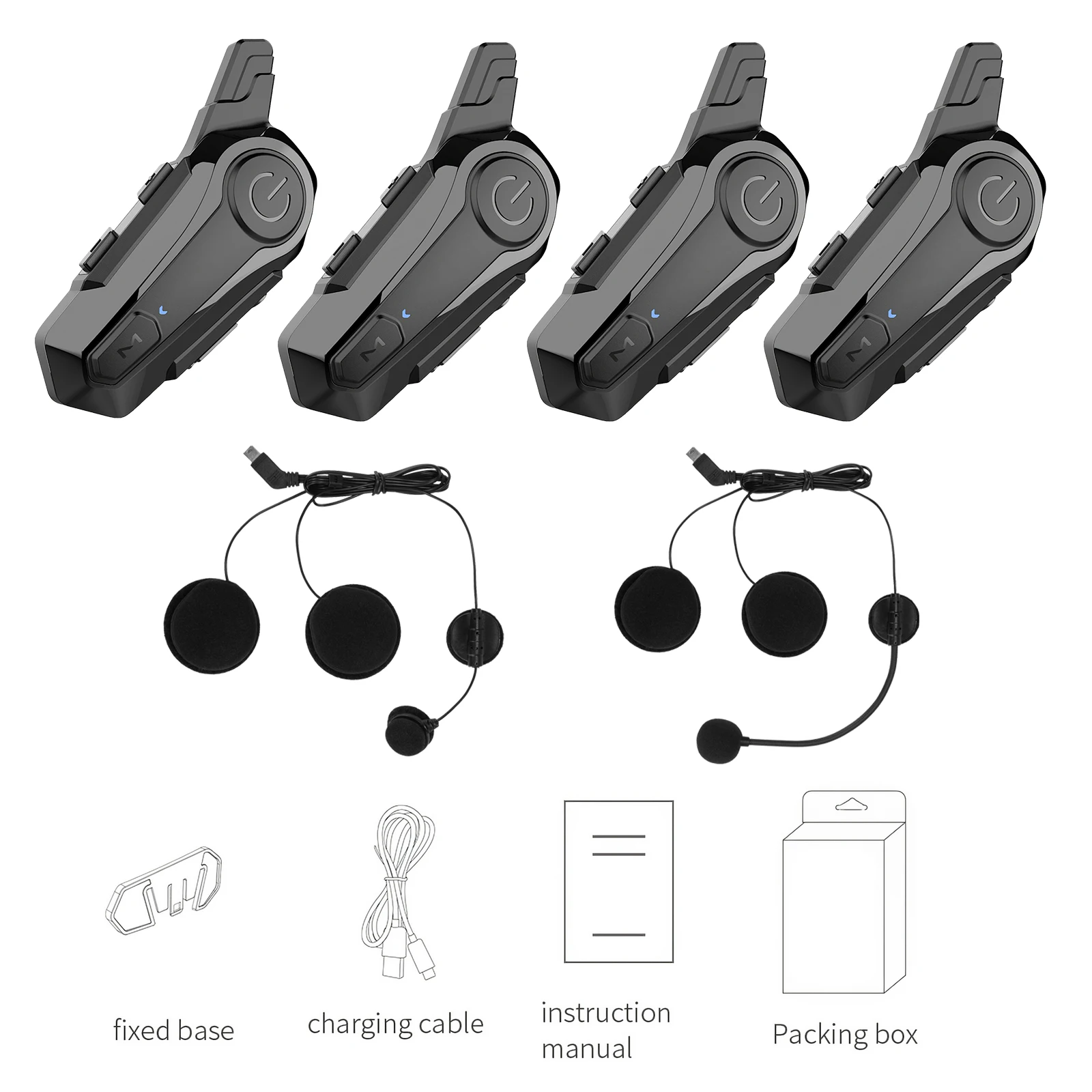 

Bluetooth 4,2 шлем наушники Bluetooth мотоциклетная гарнитура домофон Мотор велосипед наушники микрофон Встроенный аккумулятор 3,7 в 800 мАч