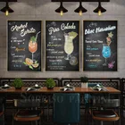 Западный ресторан клуб бар паб кафе коктейли Напитки плакаты и принты столовая кухня стены искусство картины на холсте