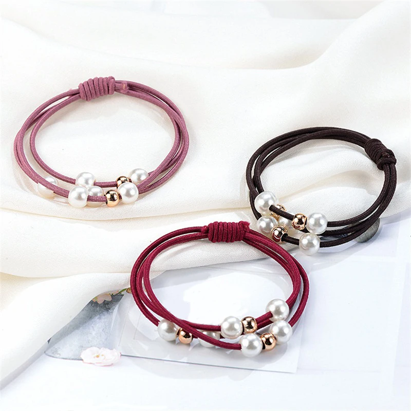 7 шт./компл. женские украшения для волос девочек элегантные жемчужные повязка на