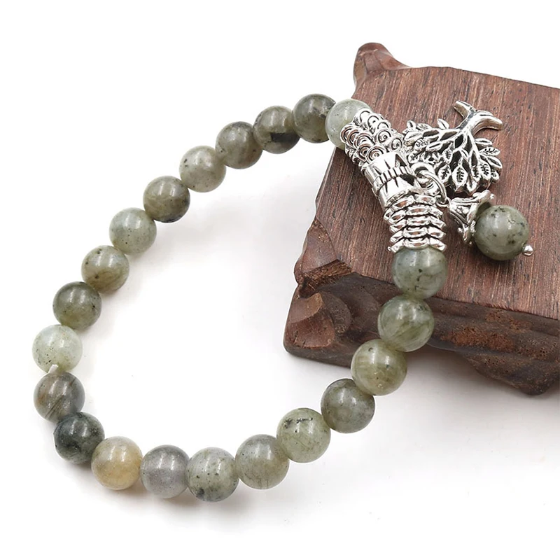 Браслеты ручной работы с бусинами из Лабрадорита шармы браслет дружбы деревом
