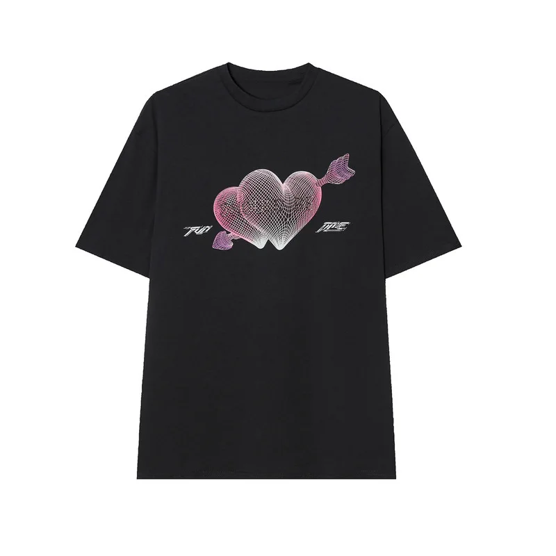 

Summer new product love T-shirt male Korean style print trend loose short-sleeved shirt M1-C-2358