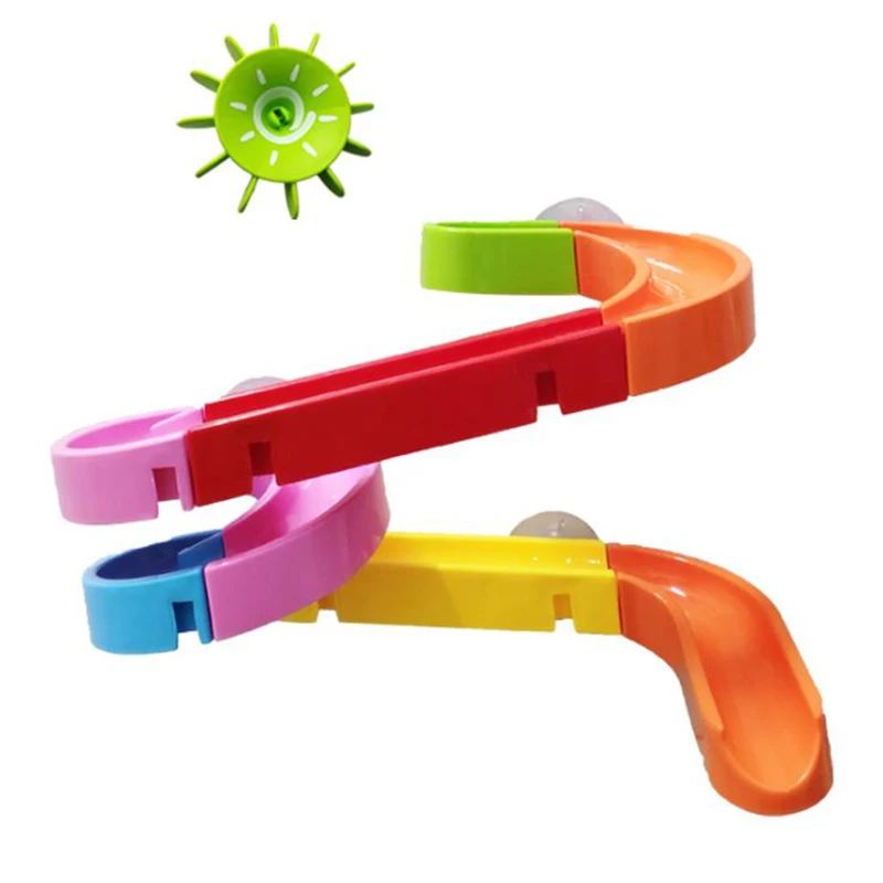 Игрушки для ванны водные горки трек водный шар палка к стене ванна малышей DIY