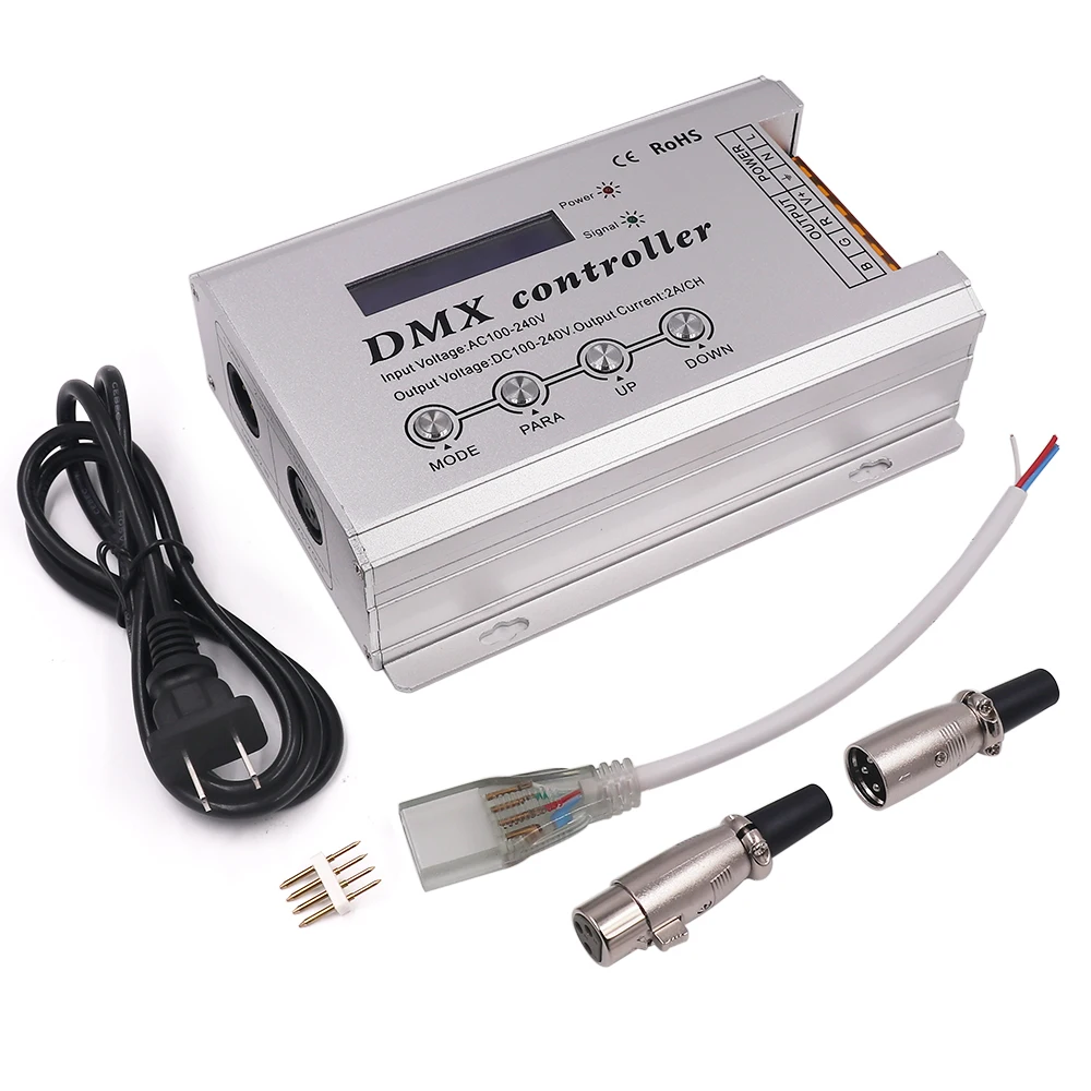AC100 240V DMX декодер RGB 3CH контроллер высокого напряжения DMX300 для переменного тока 110