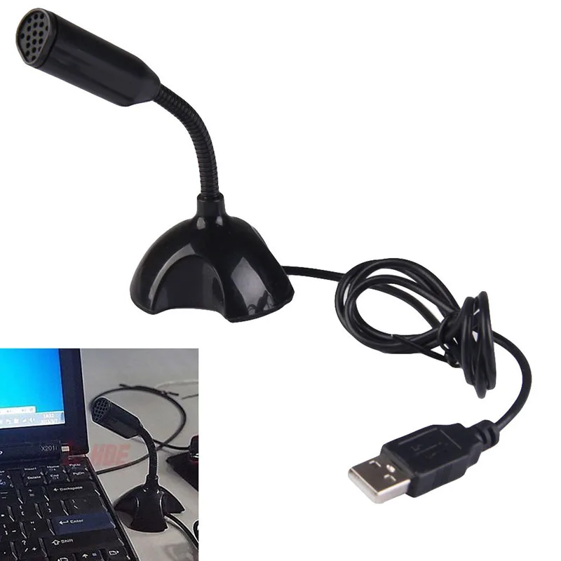 

High Quality USB Laptop Microphone Mini Studio Speech Microphone Stand Mic With Holder for Desktop PC