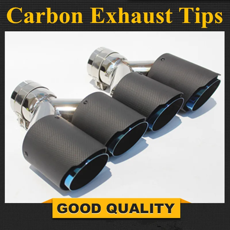 2 шт. матовый глушитель для выхлопной трубы из углеродного волокна 63 мм 89