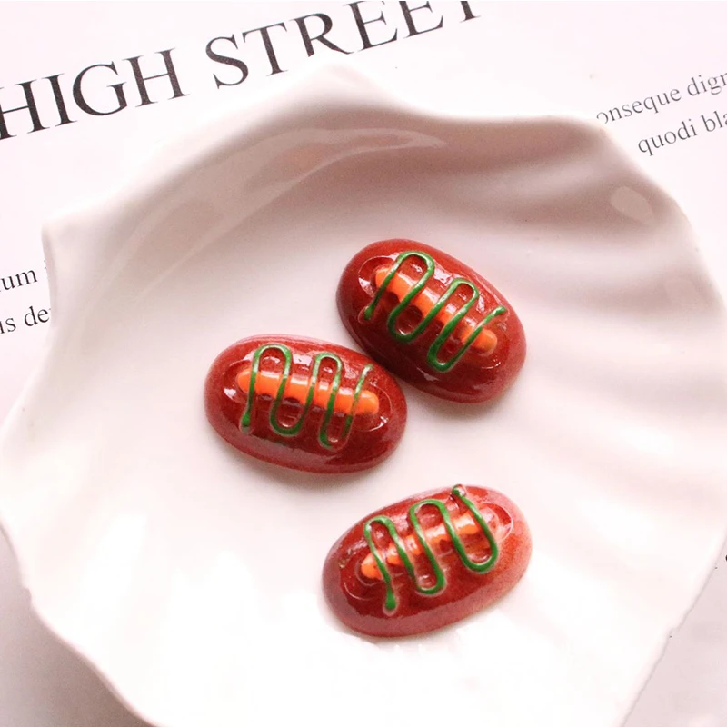 10 шт. добавки для слаймов Boxi милые Подвески из смолы в виде яйца гамбургера новый