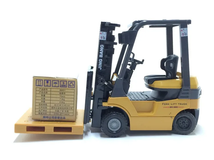 JINGBANG вилочный погрузчик игрушка 1: 60 вилочный подъемник сплав модель крана модель автомобиля детские игрушки Мальчики Автомобили подарок - Цвет: without box Yellow